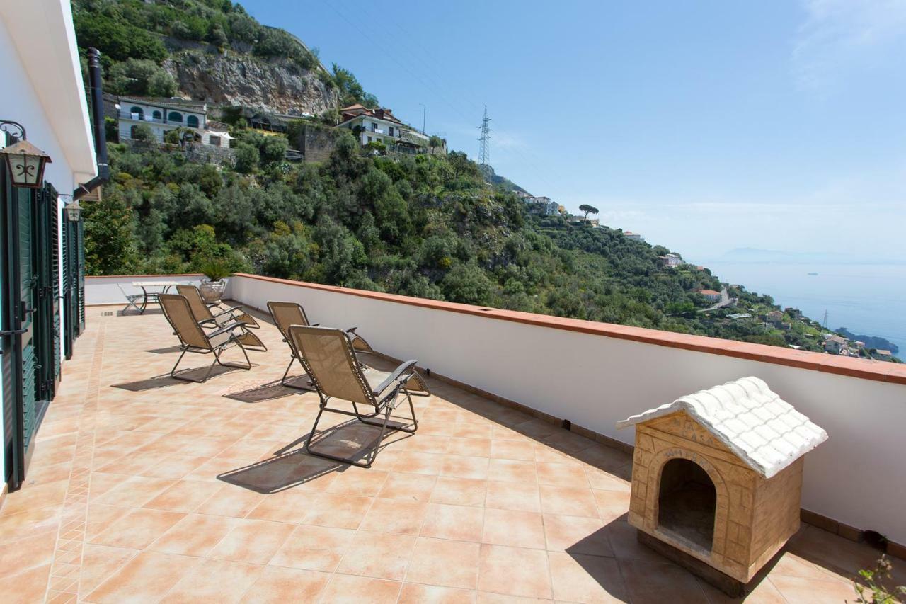 "Casalena" Villa A Furore Amalfi Coast Con Grande Terrazzo E Vista Sul Mare Exterior foto